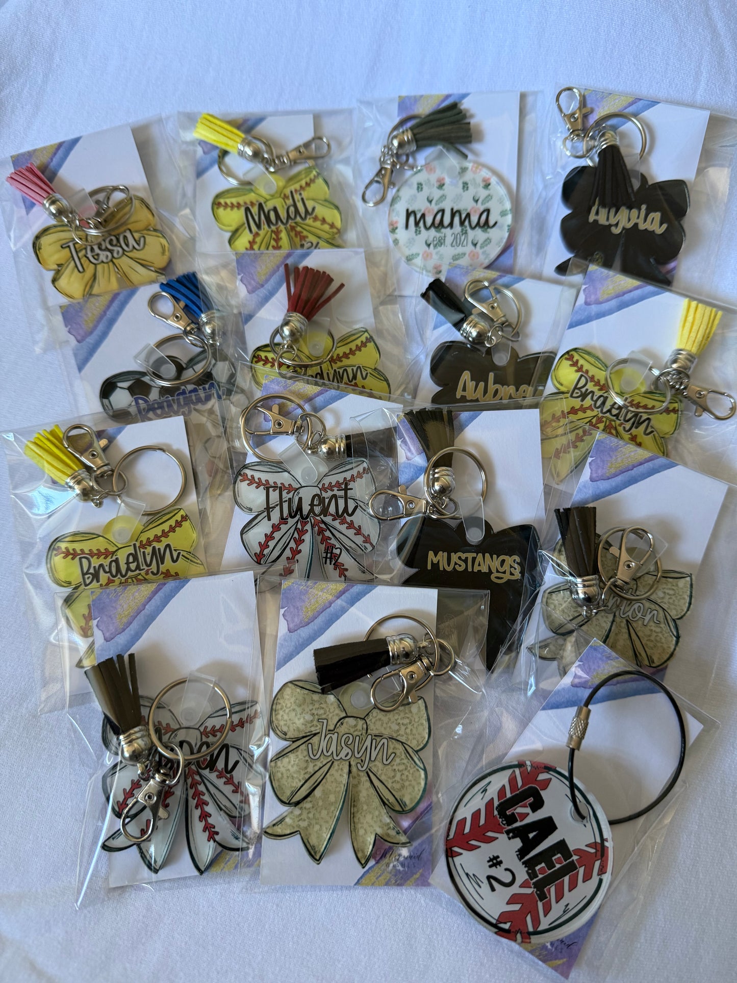 Bow Bag Tag (2 inches) Personalized