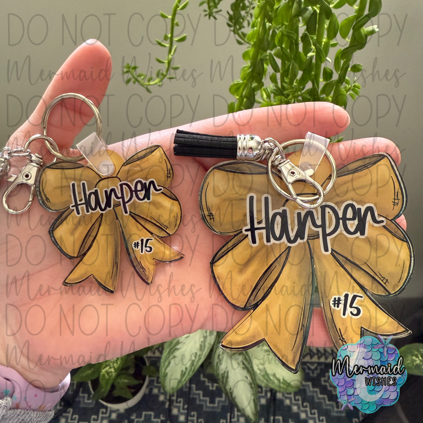 Bow Bag Tag Personalized