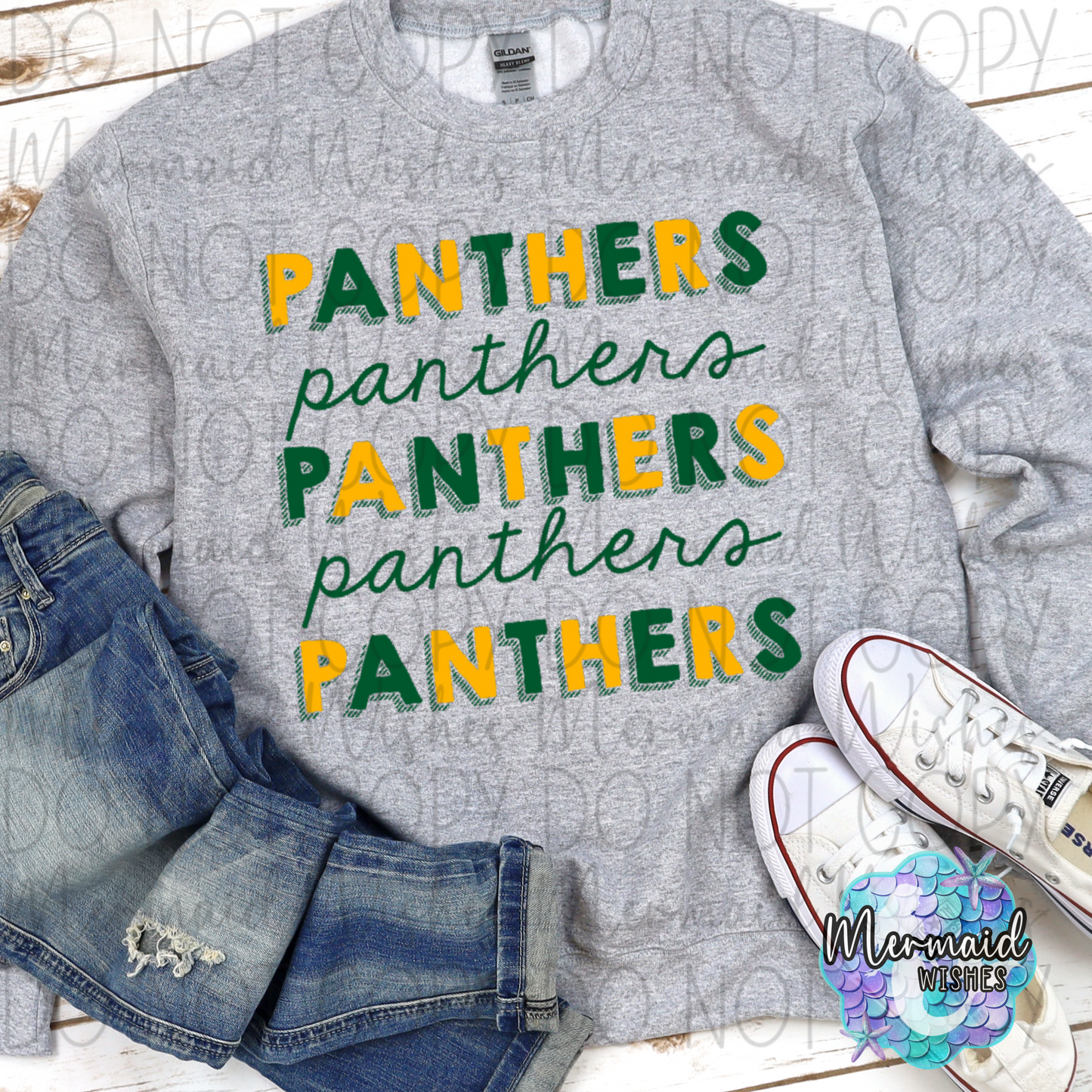 Panthers Stacked Doodle (DTF)