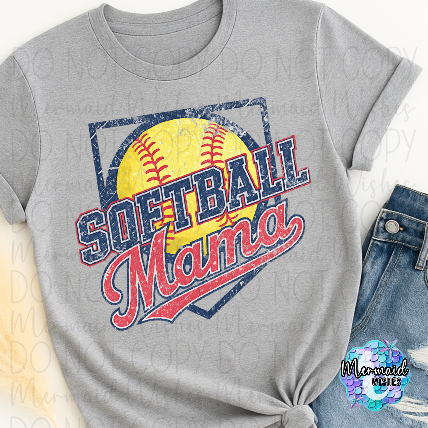 Retro Softball Mama