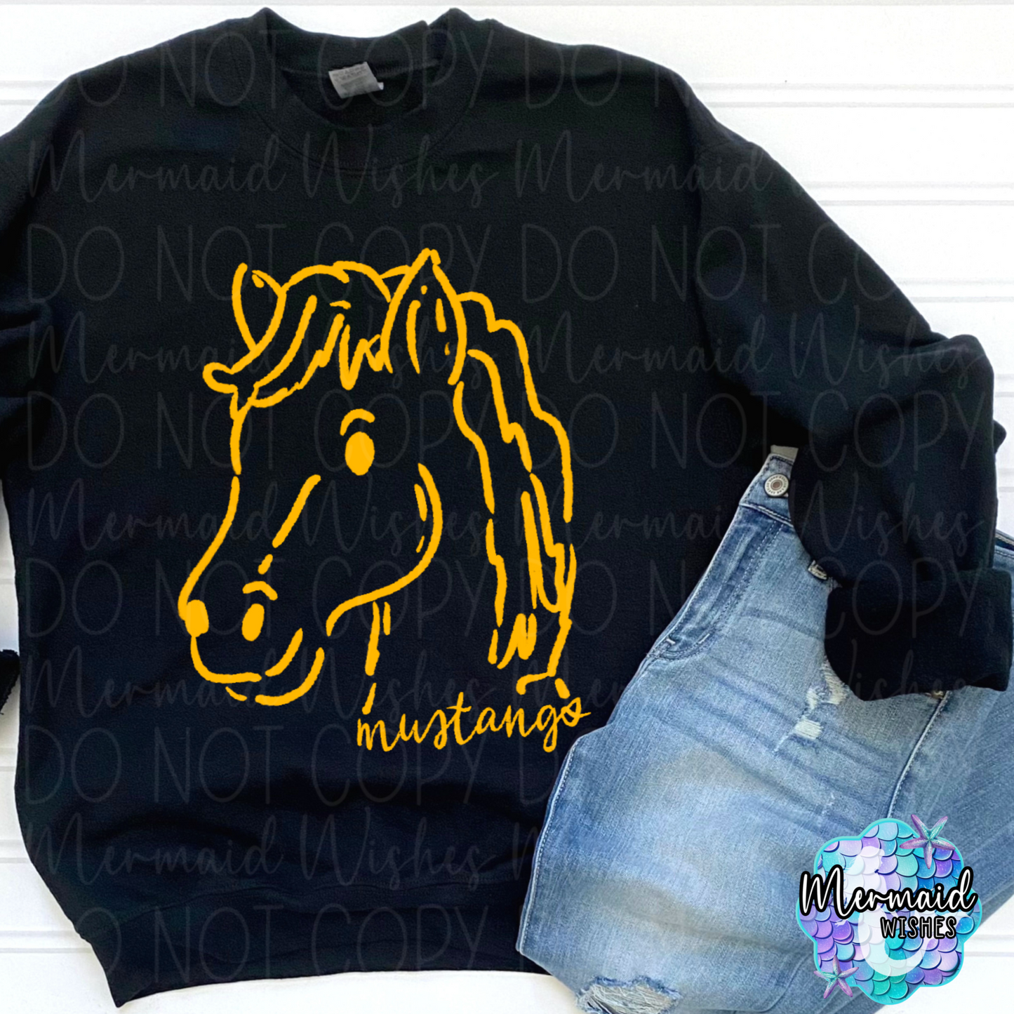 Mustangs Mascot Doodle (DTF)