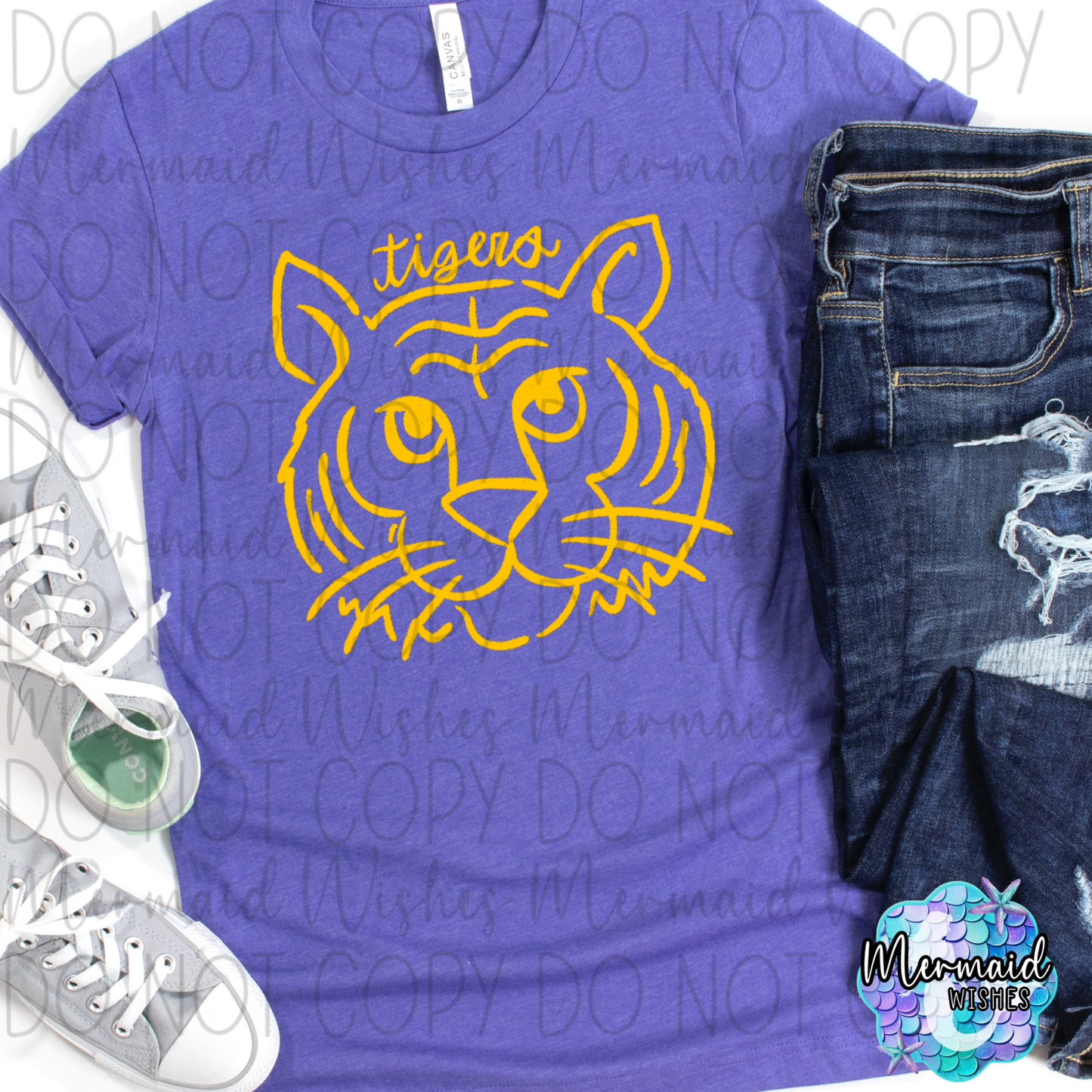 McClain Tigers Mascot Doodle (DTF)