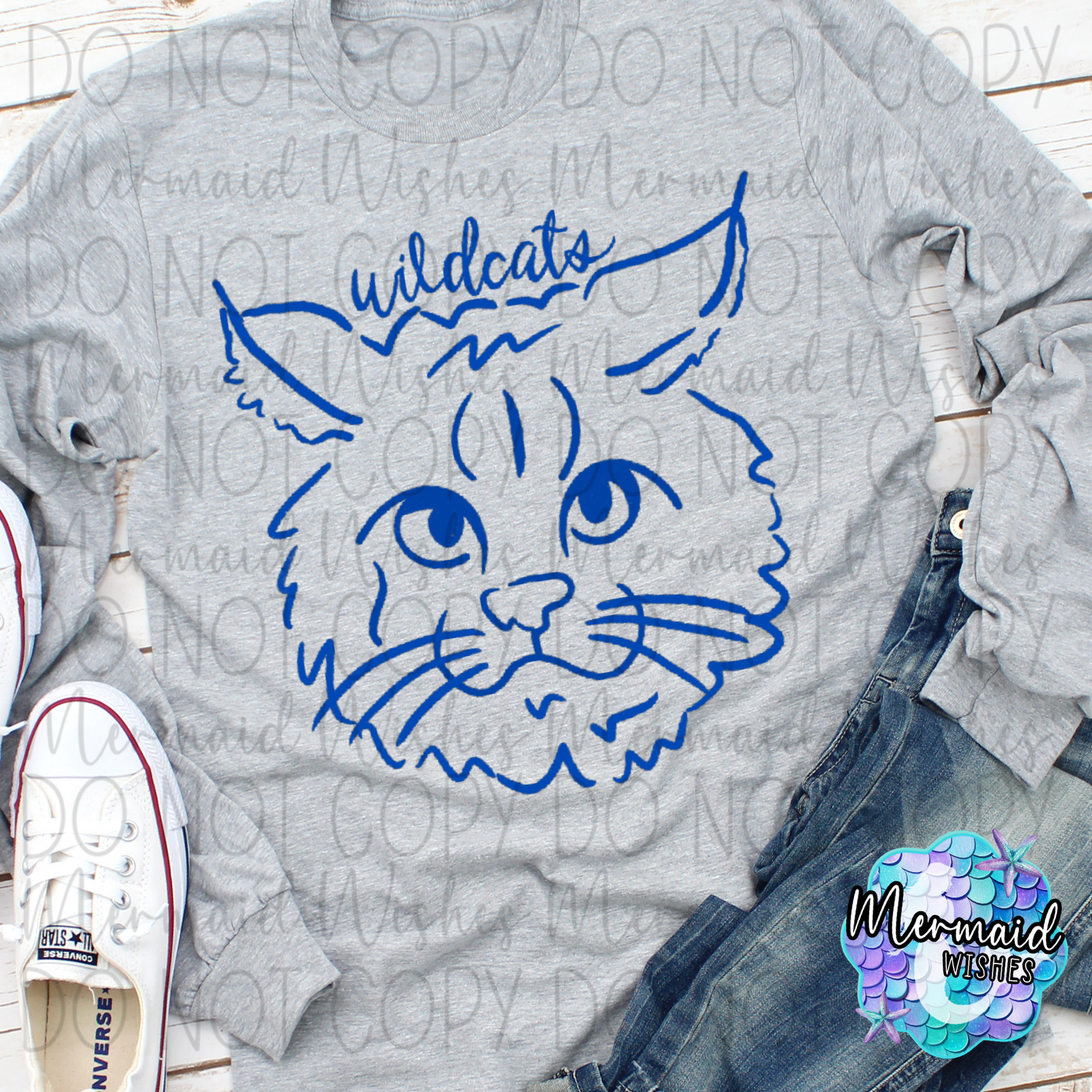 Williamsburg Wildcats Doodle Mascot (DTF)