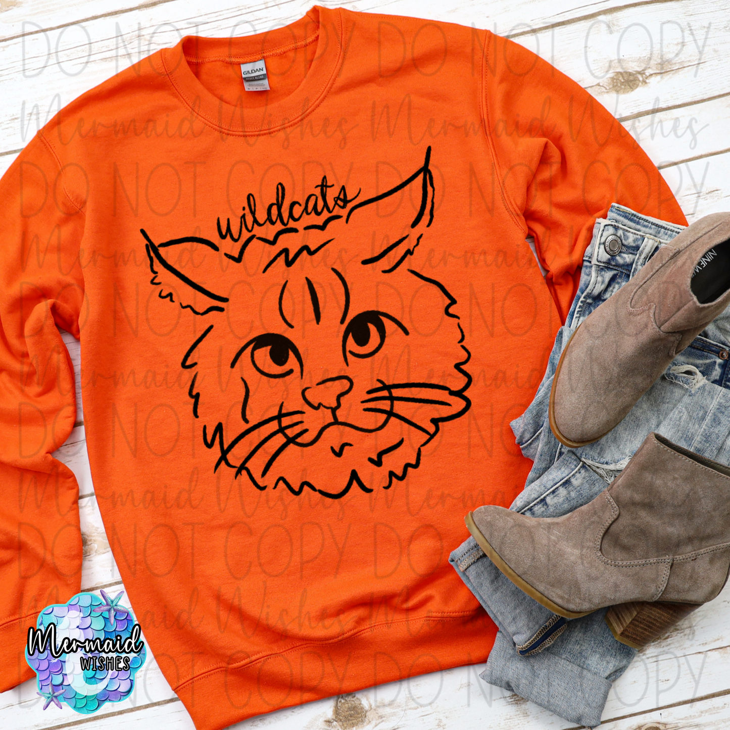 Whiteok Wildcats Mascot Doodle (DTF)