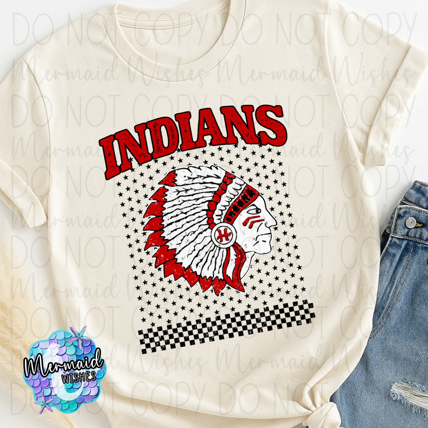 Indians Mascot Stars (DTF)