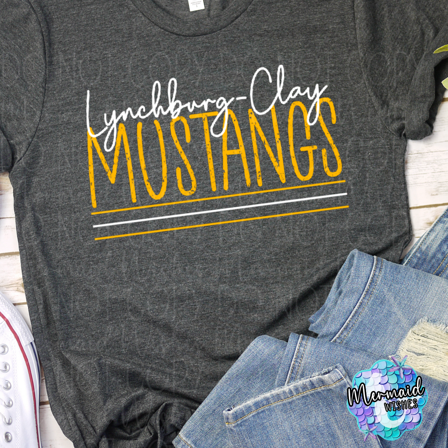 Script Lynchburg-Clay Mustangs (DTF)