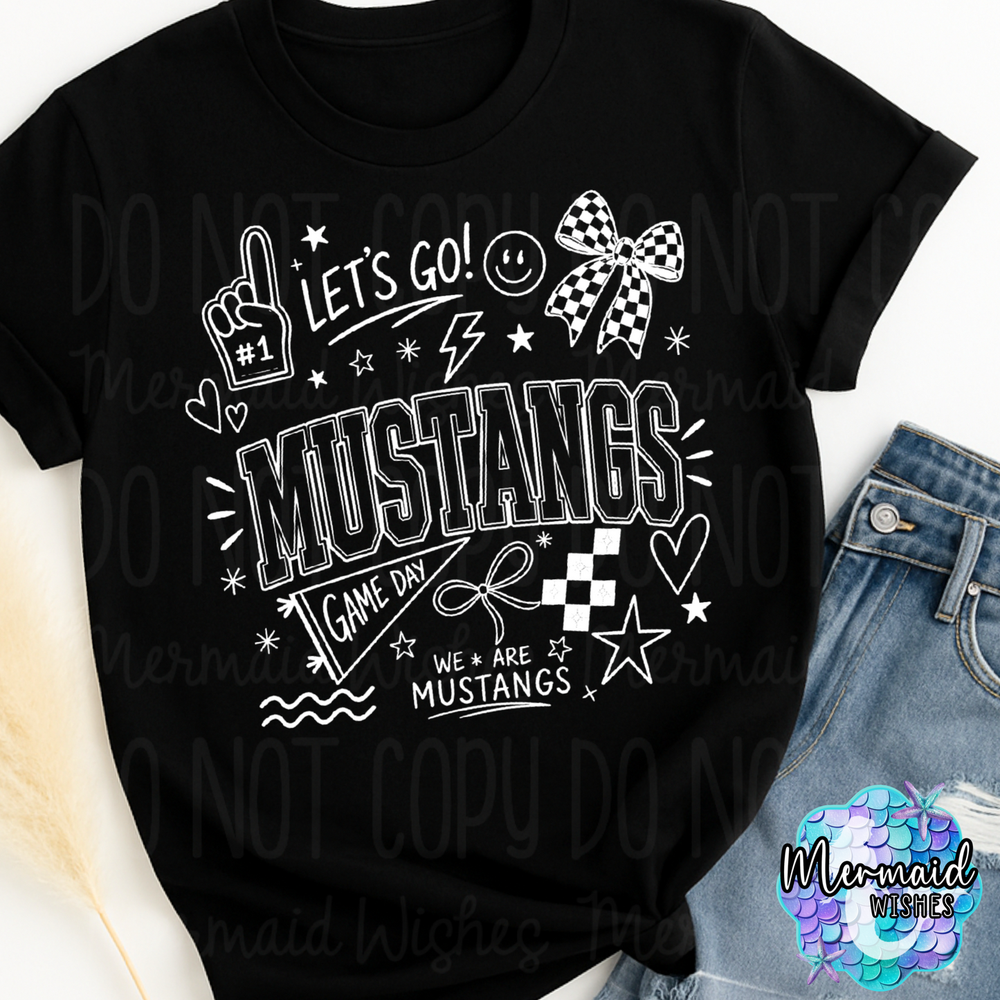 Let’s Go Mustangs Doodles
