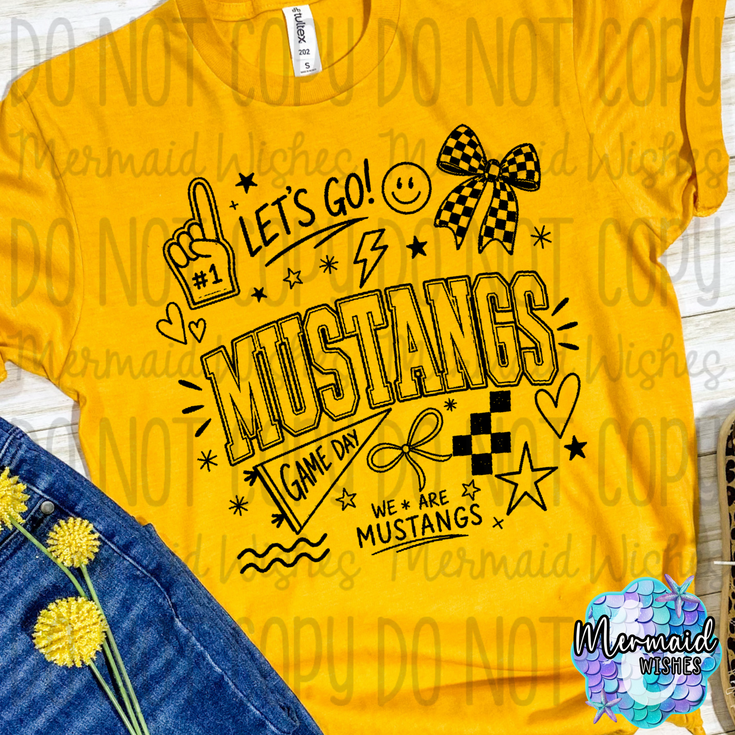 Let’s Go Mustangs Doodles