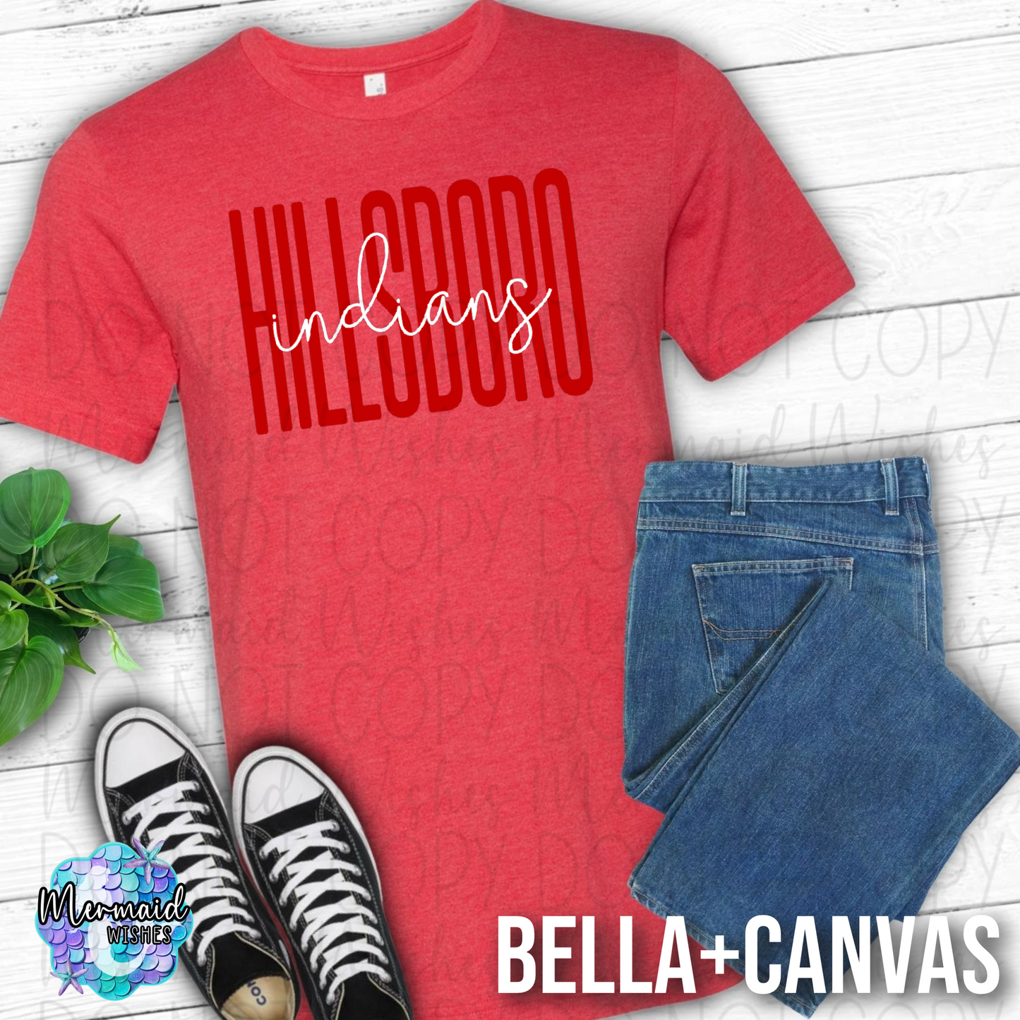 Hillsboro Indians Tall Script (DTF)