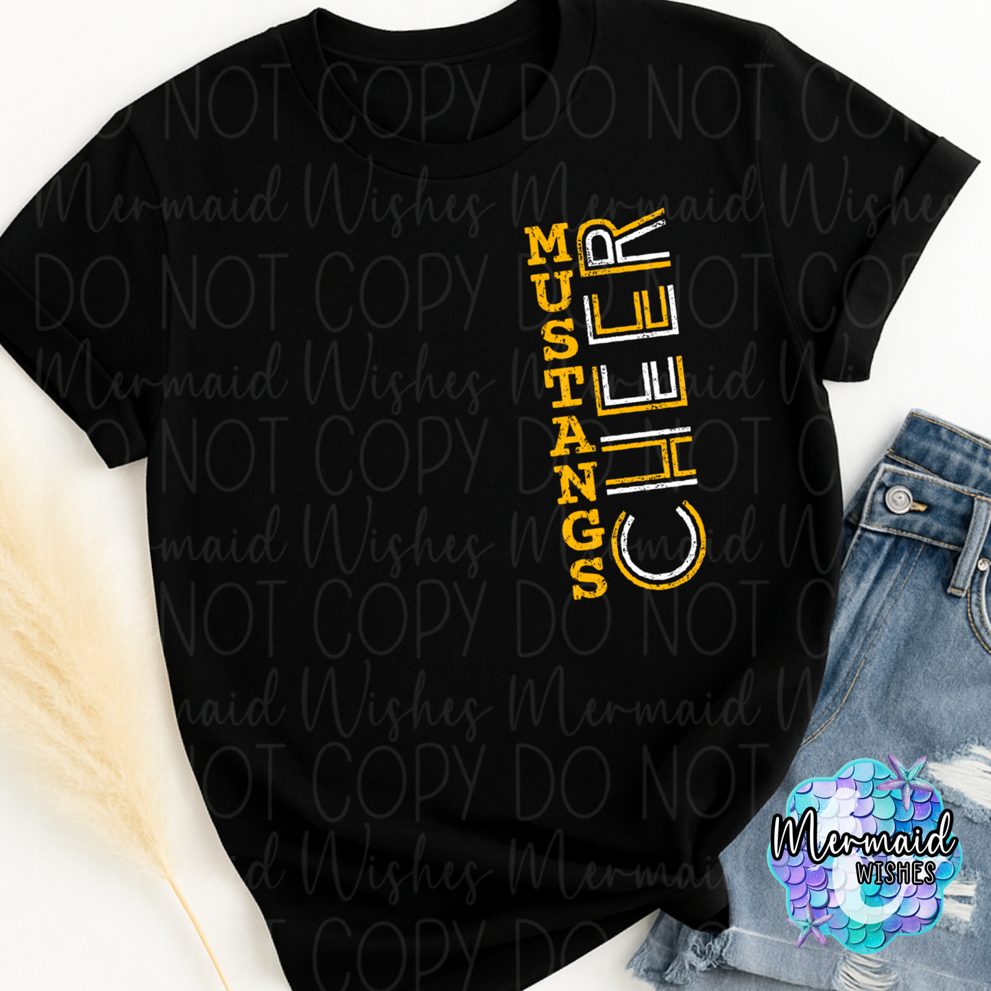 Mustangs Cheer Vertical (DTF)