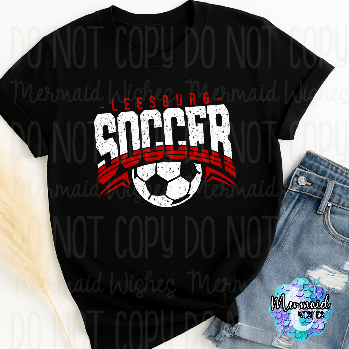 Leesburg Soccer Distressed Lined Arch (Fundraiser)