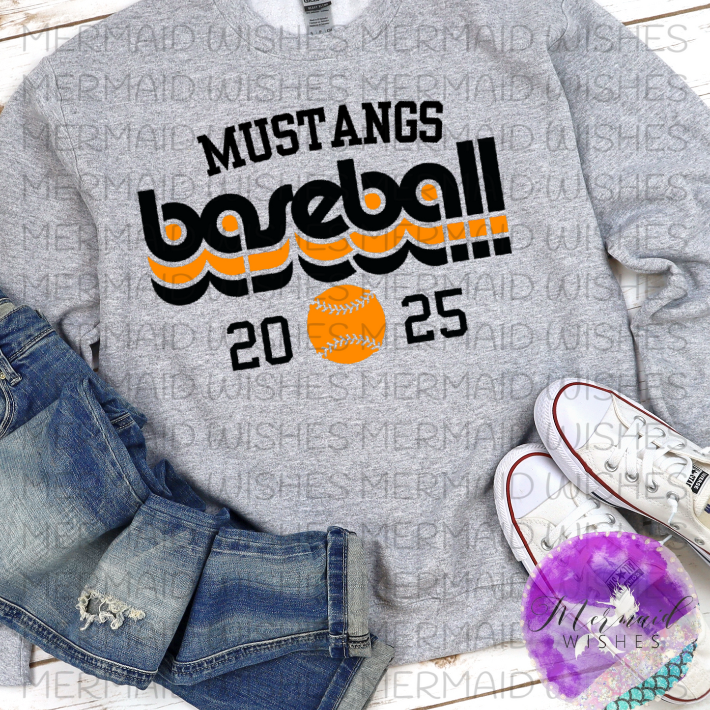 Lynchburg-Clay Mustangs Baseball Retro (DTF)