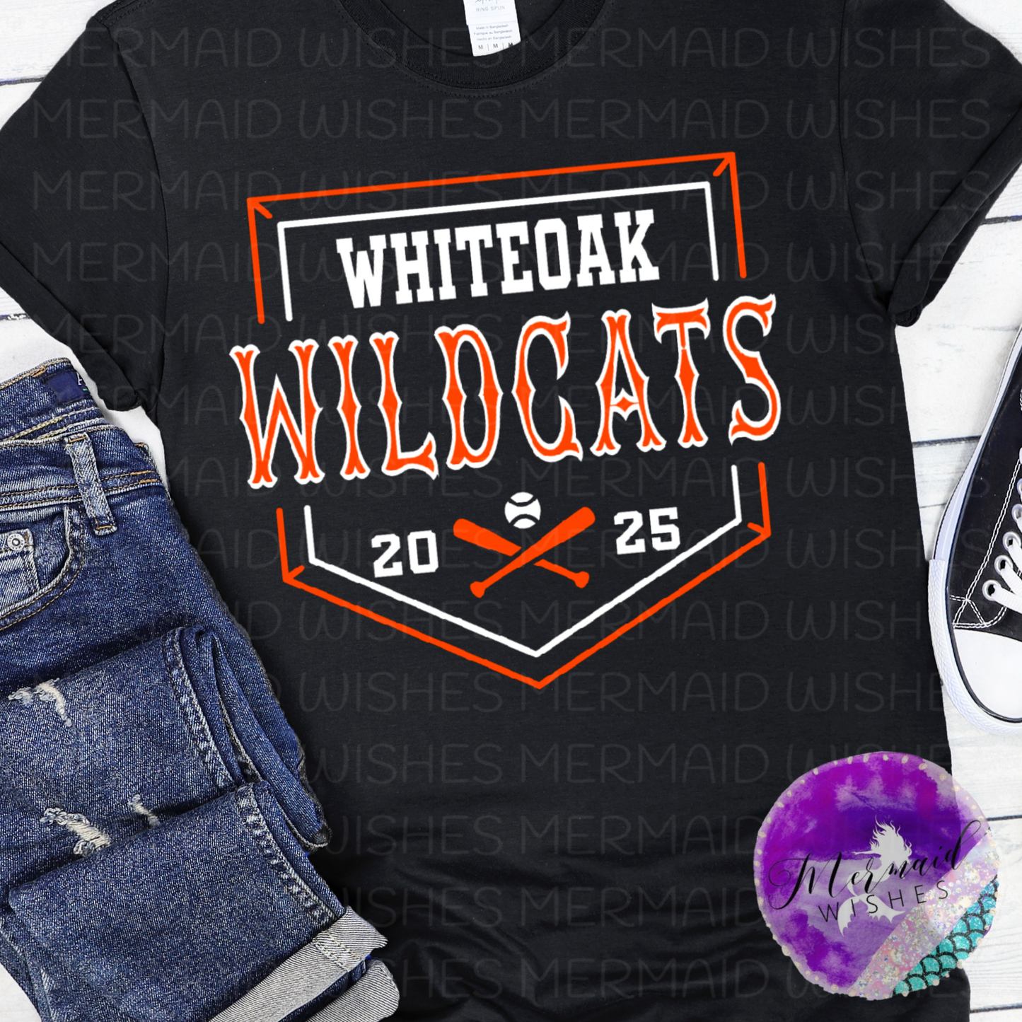 Whiteoak Wildcats Baseball Plate (DTF)