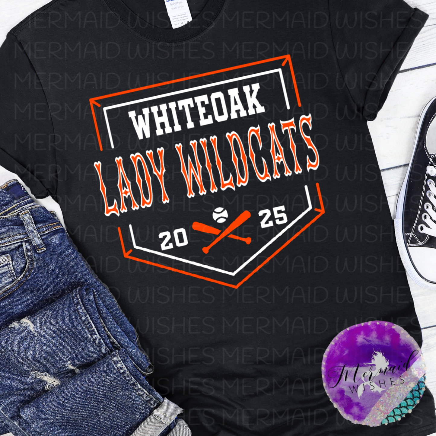 Whiteoak Lady Wildcats Softball Plate (DTF)