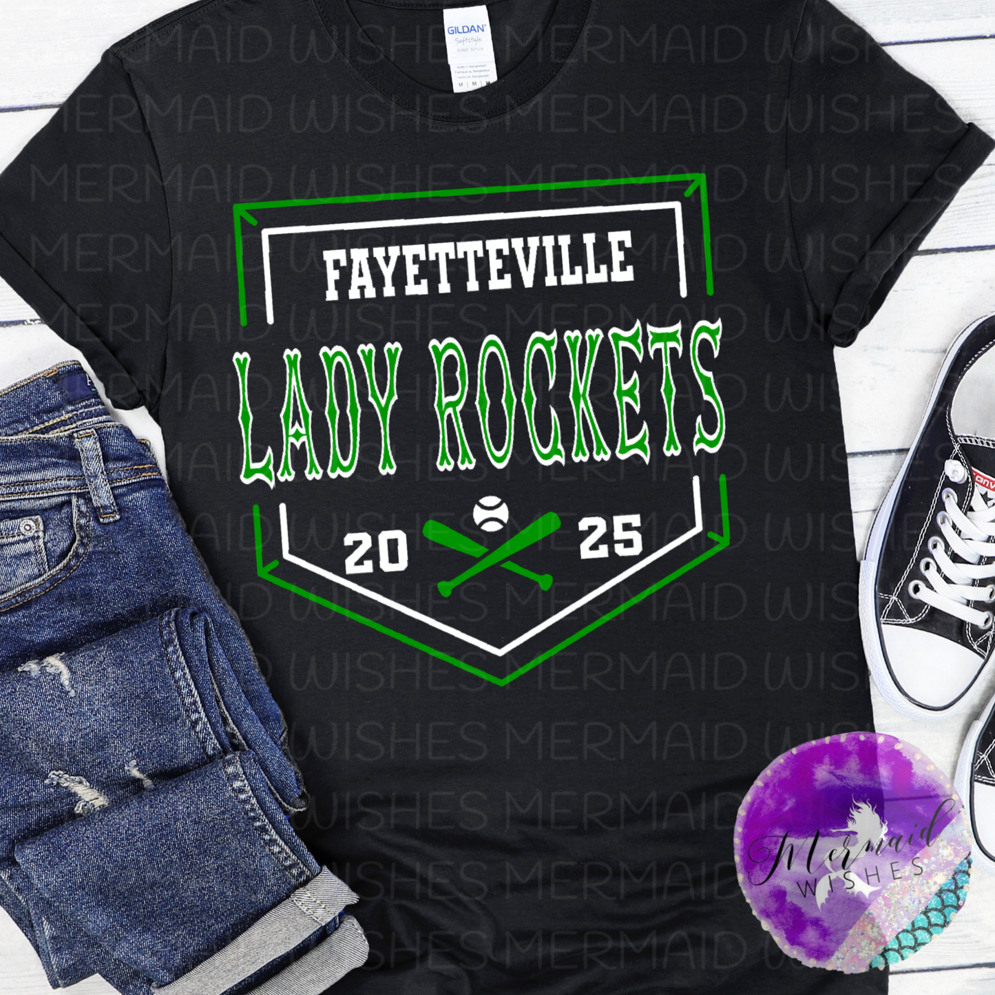 Fayetteville Lady Rockets Softball Plate (DTF)