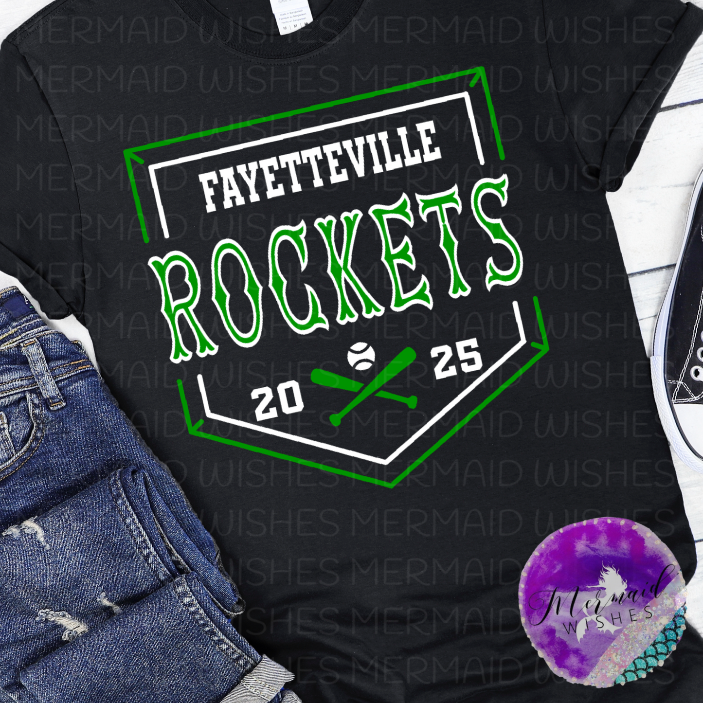 Fayetteville Rockets Baseball Plate (DTF)