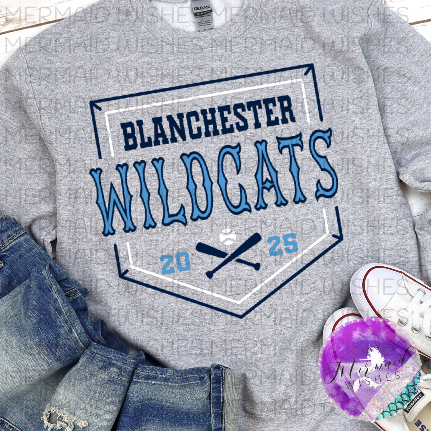 Blanchester Wildcats Baseball Plate (DTF)