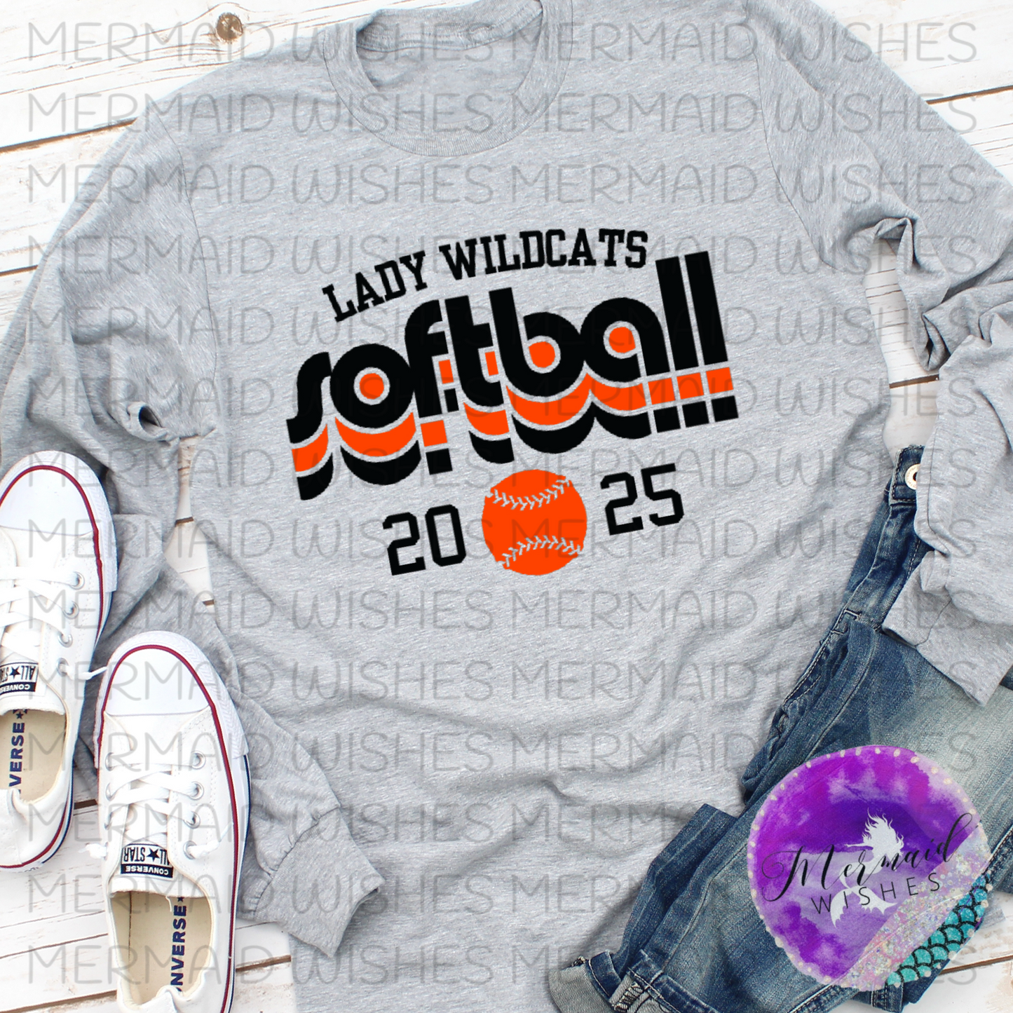 Whiteoak Lady Wildcats Softball Retro (DTF)