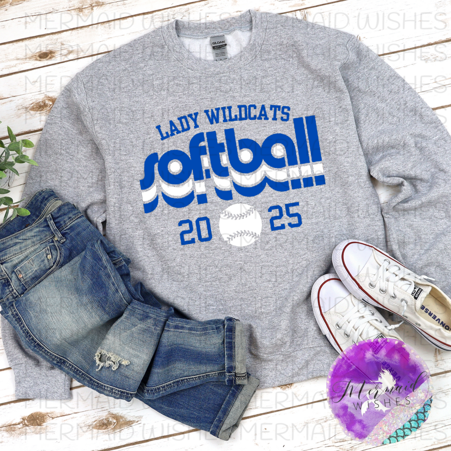 Williamsburg Lady Wildcats Softball Retro (DTF)