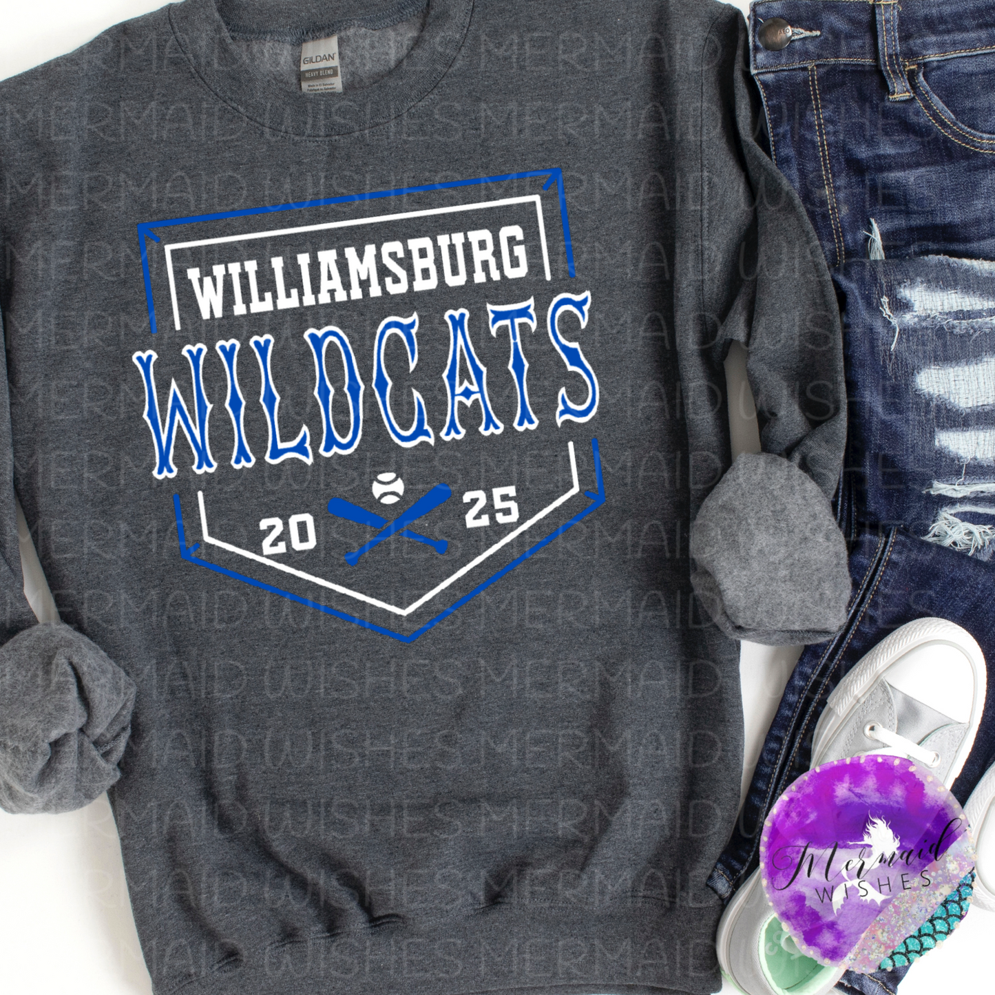 Williamsburg Wildcats Baseball Plate (DTF)