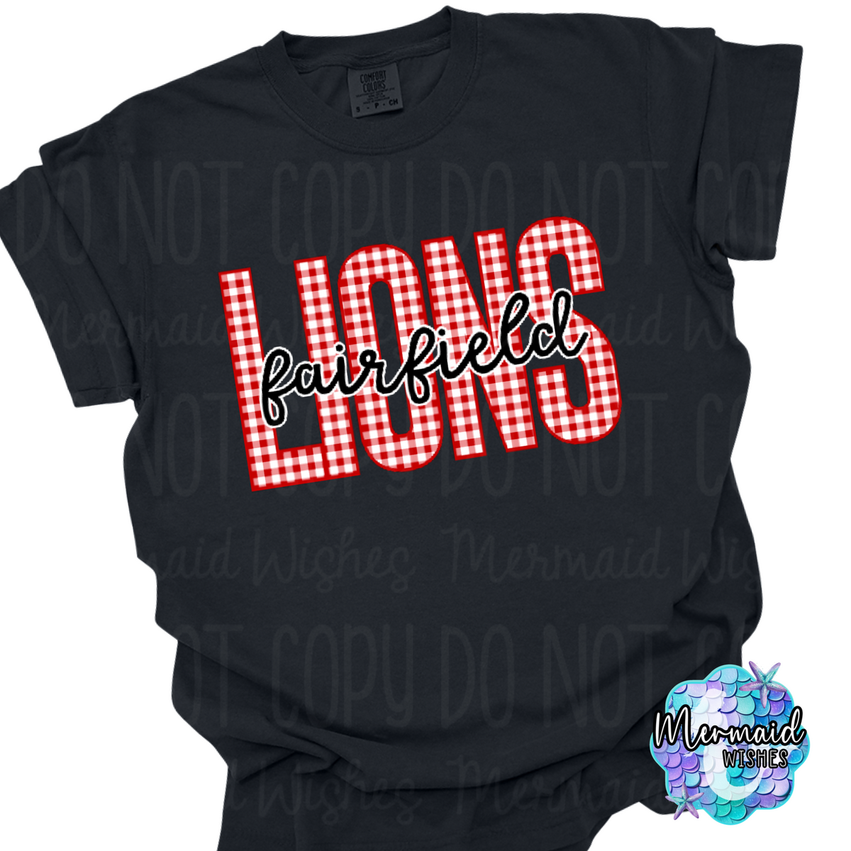 Fairfield Lions Gingham (CC-TShirt)