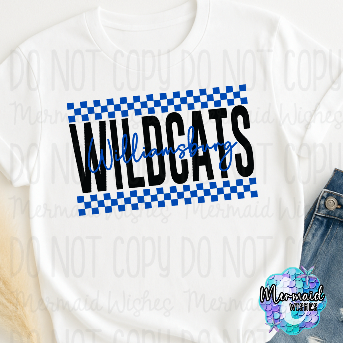 Williamsburg Wildcats Checkered (TShirt, Crewneck & Hoodie))