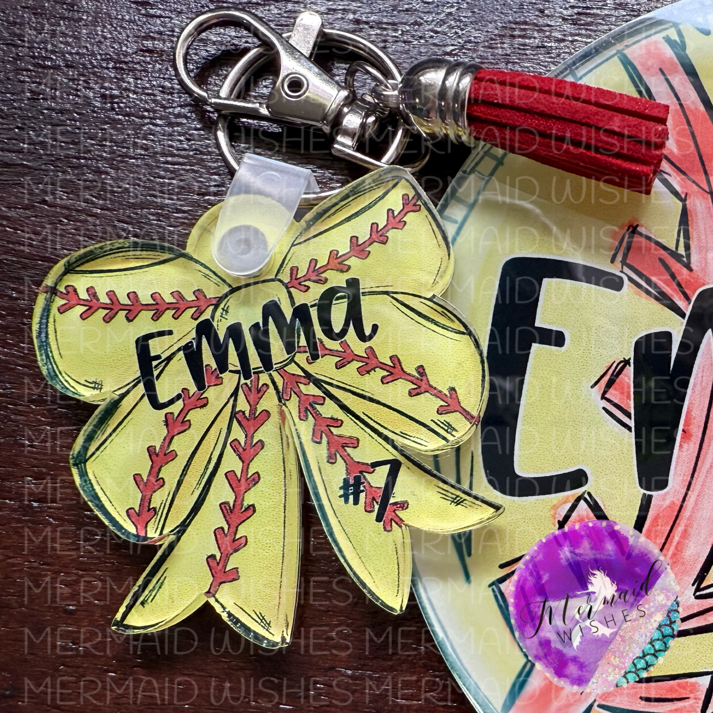 Bow Bag Tag (2 inches) Personalized