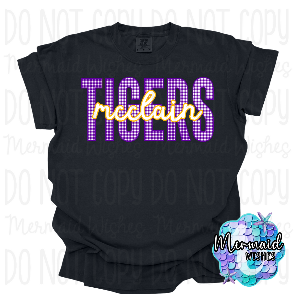 McClain Tigers Gingham (CC-TShirt)