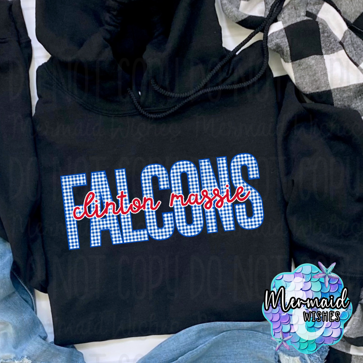 Clinton Massie Falcons Gingham (TShirt, Crewneck & Hoodie)