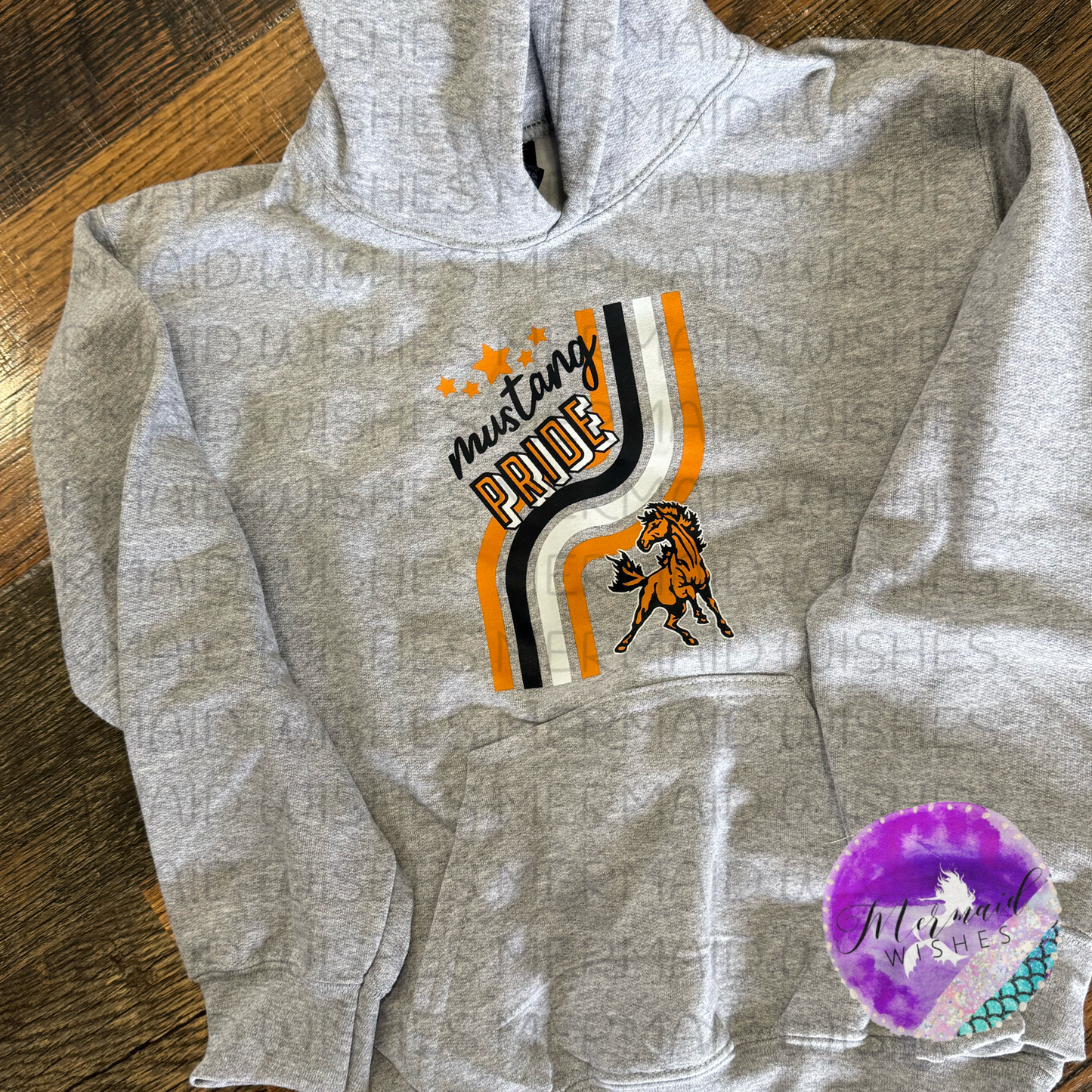 (Youth Small-Hoodie) Mustangs Retro (DTF-RTS)