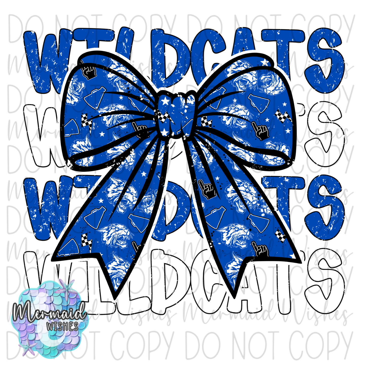 Williamsburg Wildcats Bow Distressed