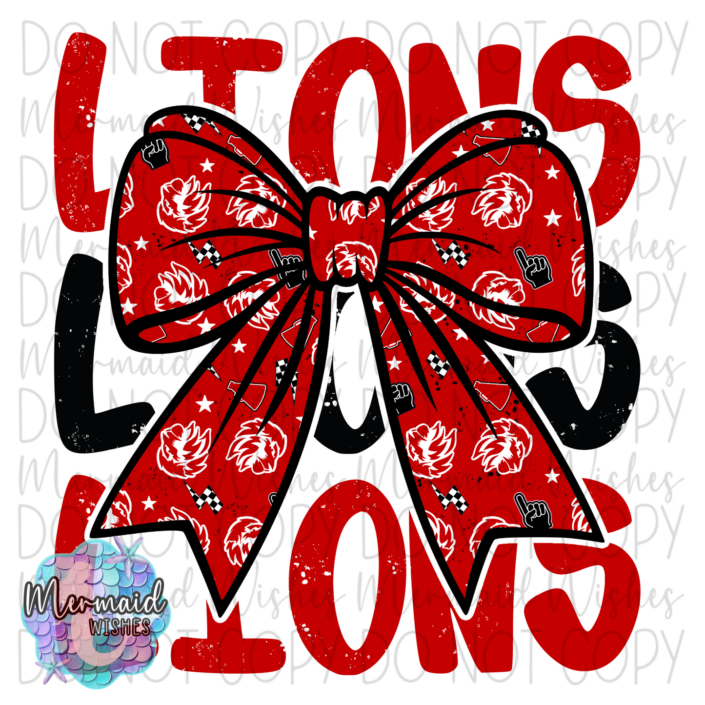 Fairfield Lions Bow Distressed