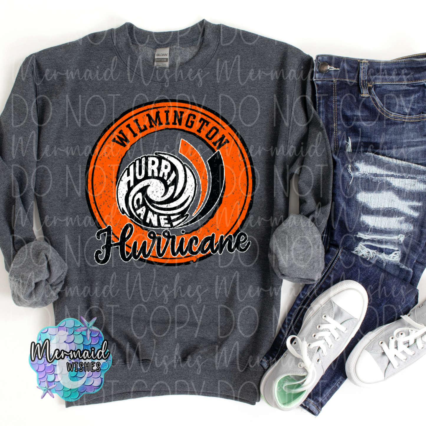 Wilmington Hurricane Distressed Circle Logo