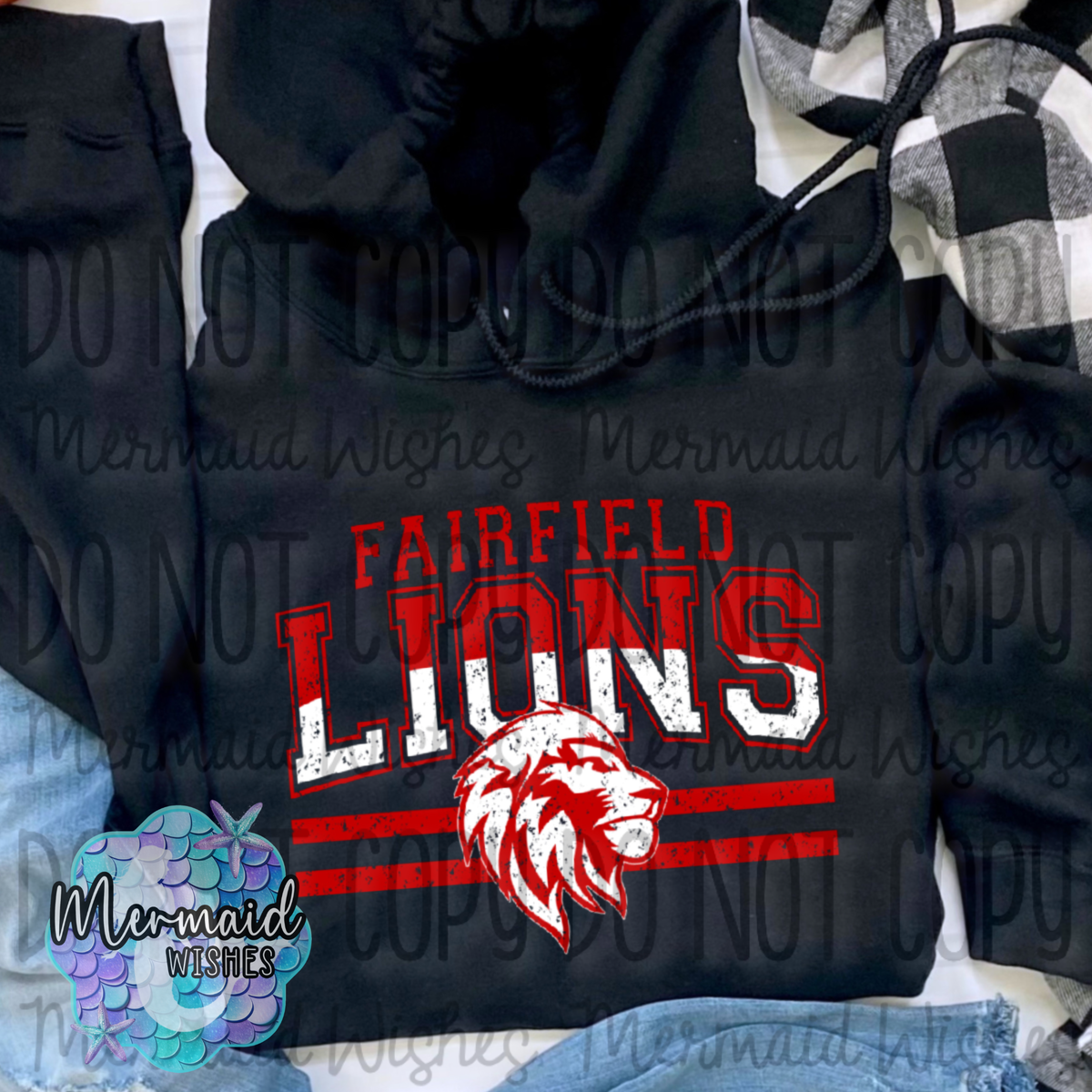 Fairfield Lions Stripes Distressed (Fairfield Lions Fundraiser)