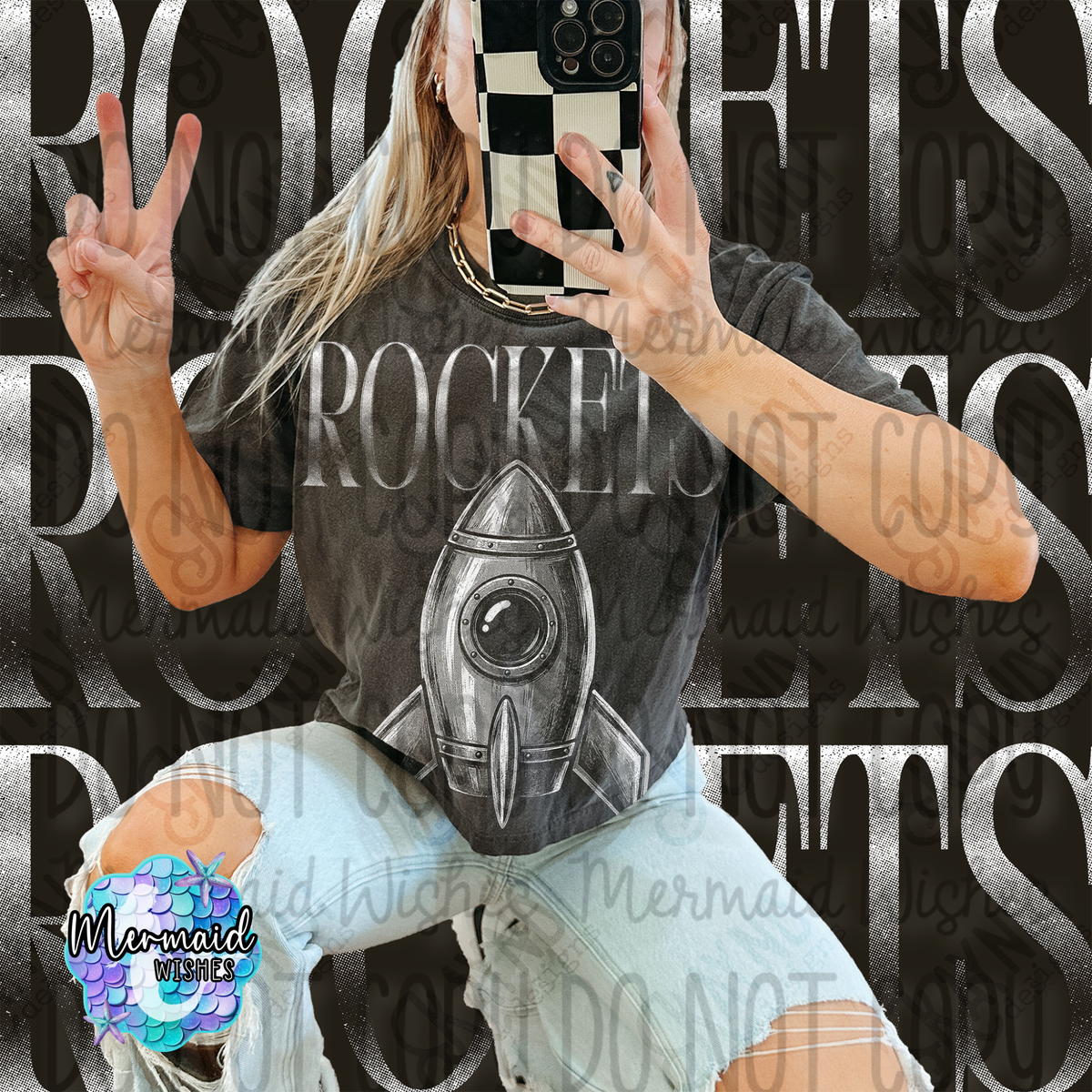 ROCKETS HALFTONE- (CC-TShirt)