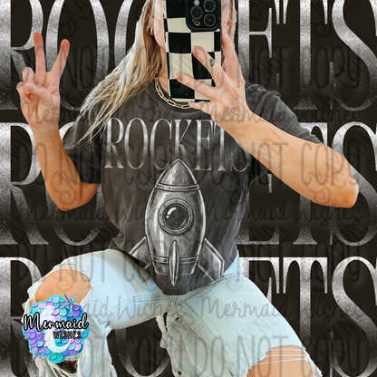 ROCKETS HALFTONE- (CC-TShirt)
