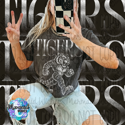 TIGERS HALFTONE- (CC-TShirt)