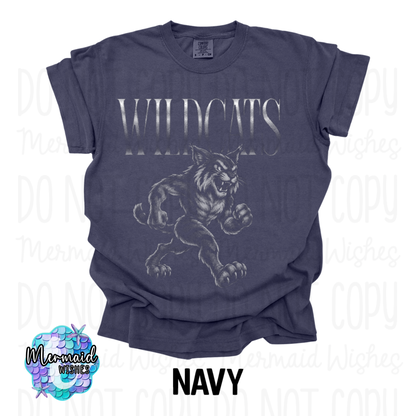 WILDCATS HALFTONE- (CC-TShirt)