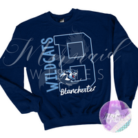 Blanchester Wildcats- Navy (DTF)