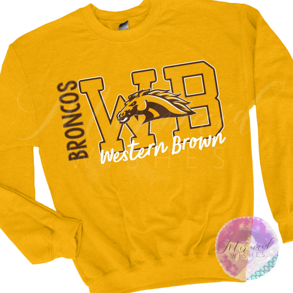 WB Broncos- Gold (DTF)