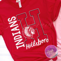 Hillsboro Indians- Red (DTF)