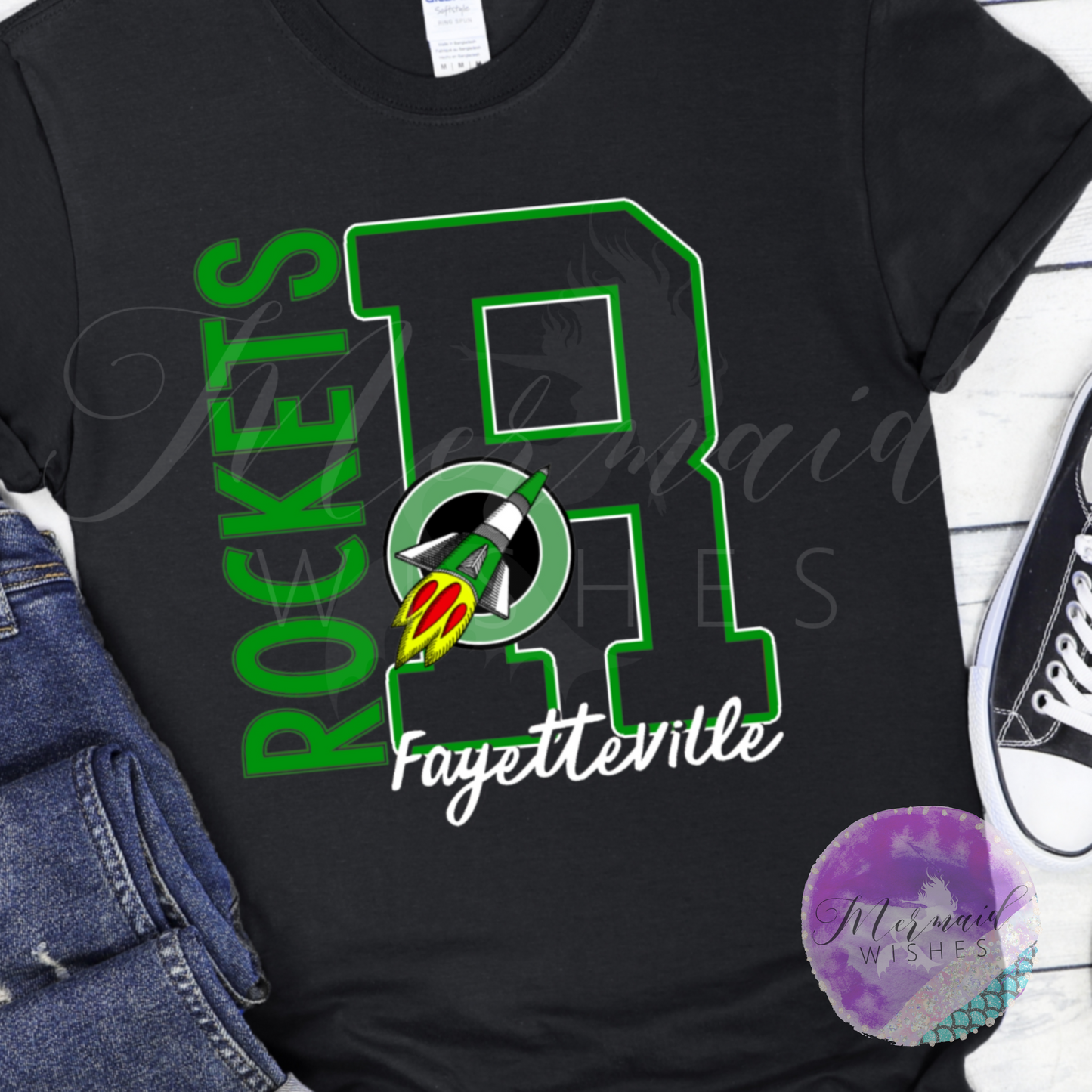 Fayetteville Rockets- Black (DTF)