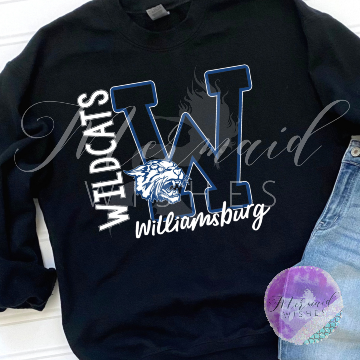 Williamsburg Wildcats- Black (DTF)