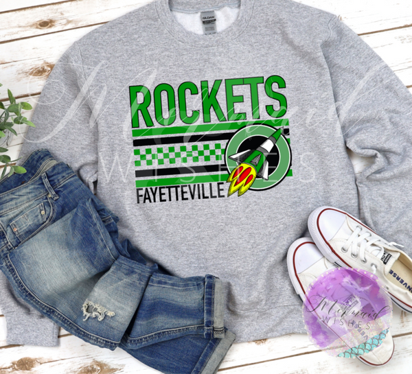 Fayetteville Rockets Checkered (DTF)