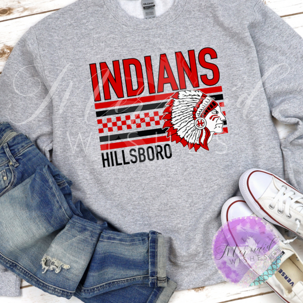 Hillsboro Indians Checkered (DTF)