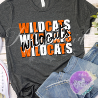 Whiteoak Wildcats Stacked- Charcoal (DTF)