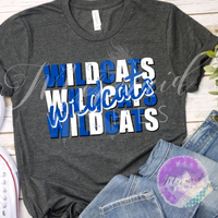 Williamsburg Wildcats Stacked- Charcoal (DTF)