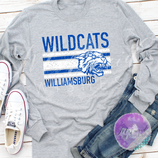 Williamsburg Wildcats Distressed Stripes (DTF)