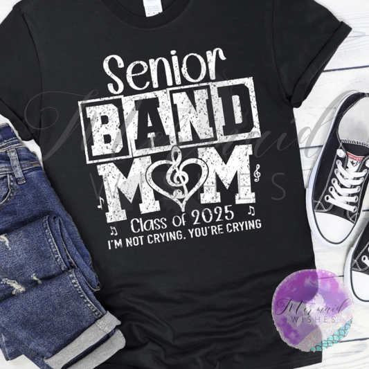 Senior Band Mom- Black (DTF)