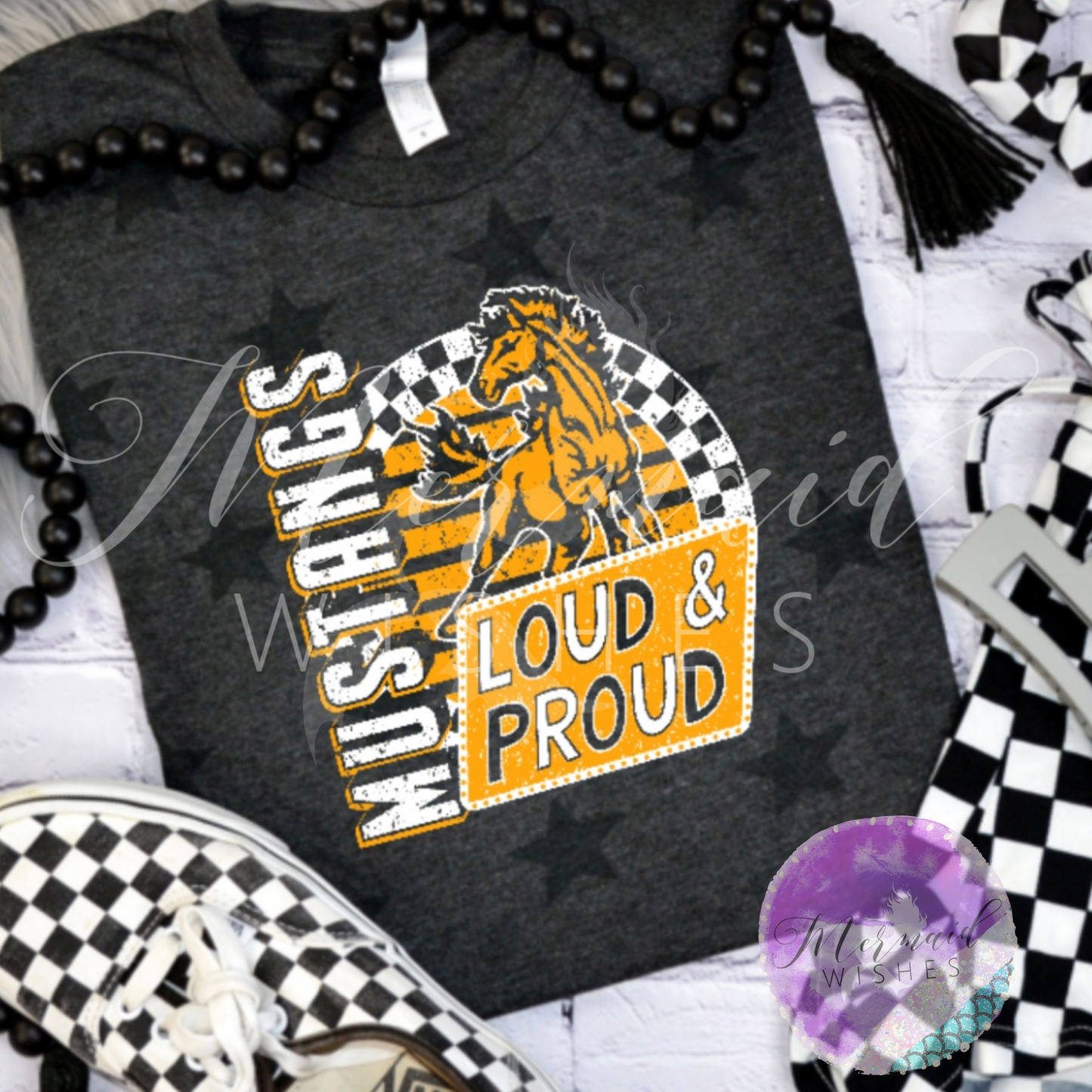 Loud & Proud LC Mustangs Black Checkered (DTF)